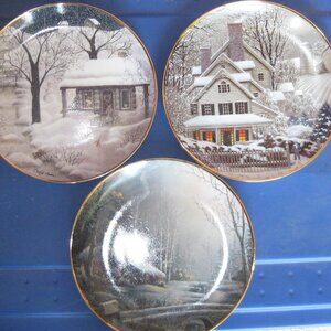 Set of 3 Heirloom Franklin Mint Collector Plates